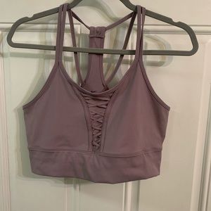 Nike Dri-Fit Women’s Cropped Laced Training Tank Sports Bra Size Large(12-14)